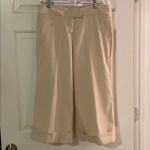 Cuffed Wide Leg Capri